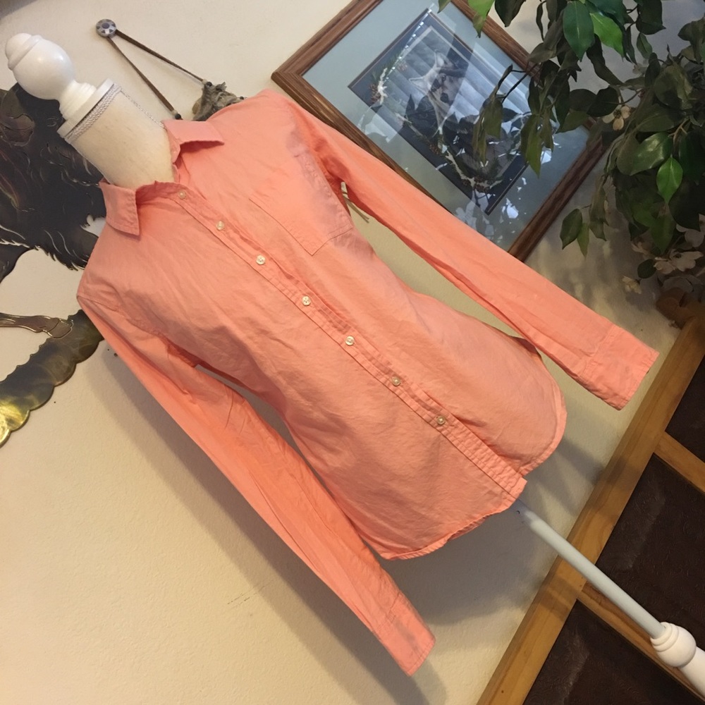 Merona pink button front shirt XS